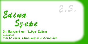 edina szepe business card